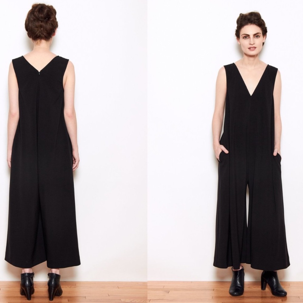 Grei New York relax flowy Lagenlook wide leg drop crotch harem palazzo jumpsuit